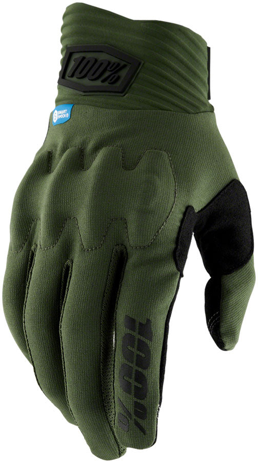 100% Cognito Smart Shock Gloves - Army Full Finger Men's X-Large