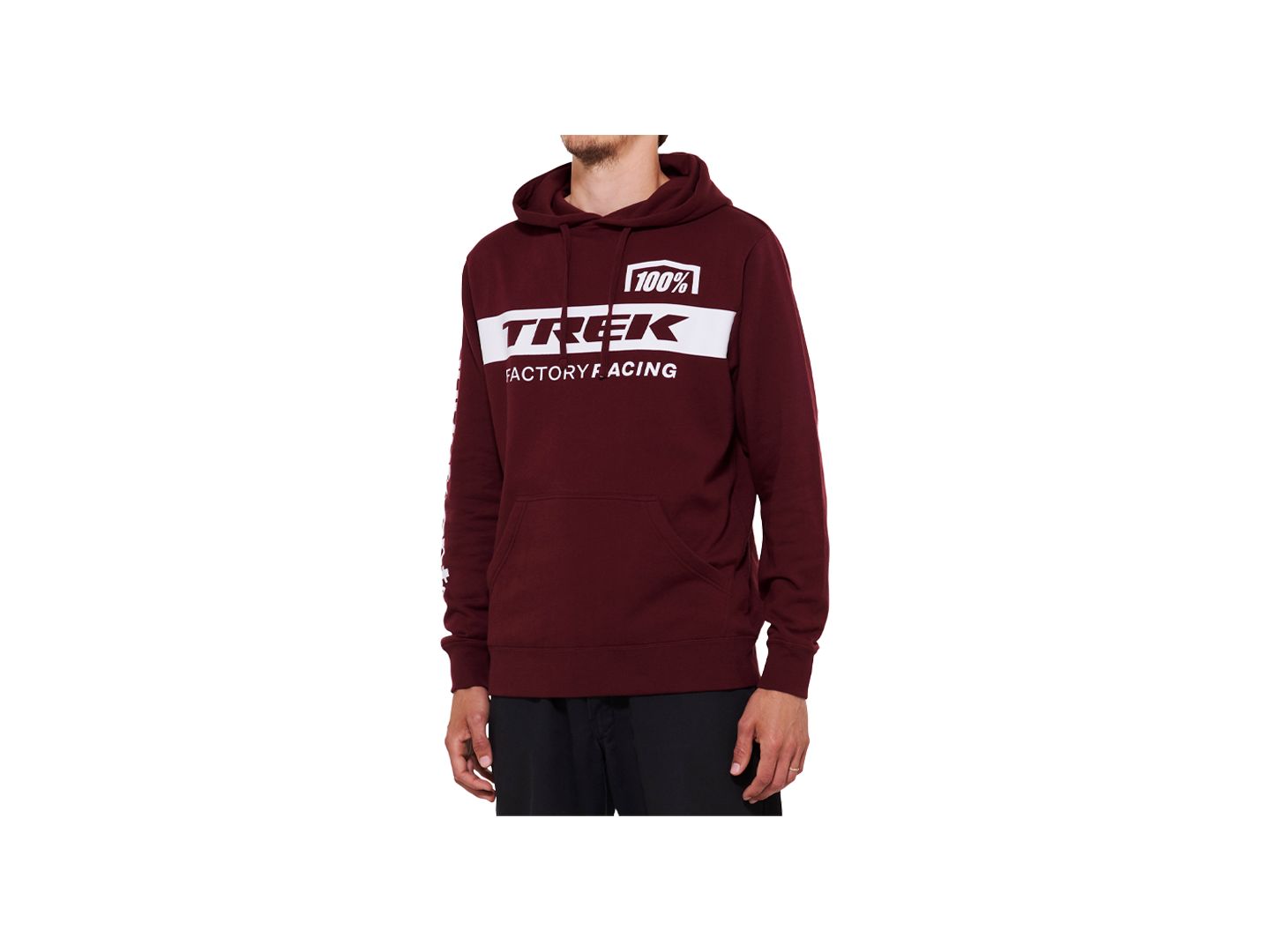 100 TFR Hoodie Large Dark Red Shirt